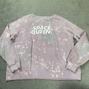 Brand New Wildfox Women’s Small Tie Dye Space Queens Pullover Sweater Lavender